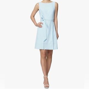Anne Klein Seersucker Fit and Flare Dress